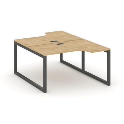 Style Project Рабочая станция эргоном. SN-5O.DRPA-011 Тиквуд Светлый/Металл Антрацит 1380*1432/1992*