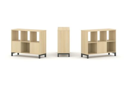 Style Project Набор стеллажа 2-х сторон., 2 яр. SN.NSD-231 Акация Лорка/Металл Антрацит 1121*400*881