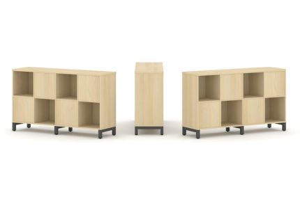 Style Project Набор стеллажа 2-х сторон., 2 яр. SN.NSD-241 Акация Лорка/Металл Антрацит 1488*400*881