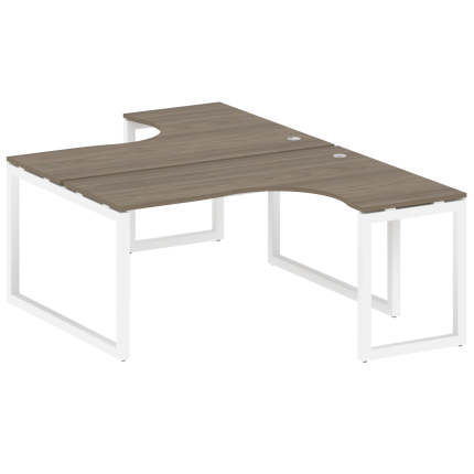 Metal System Quattro Рабочая станция криволинейная на О-образном м/к 50БО.РАС-СА-2.4 Вяз Благородный