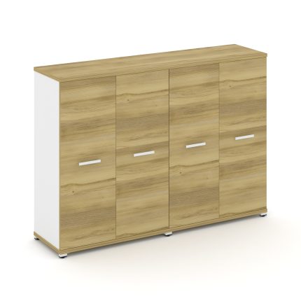 Concept Шкаф 2 широкие секции, 3 ниши CN.STS-326 W Дуб Винченцо/Белый Бриллиант/Металл Белый 1668*42