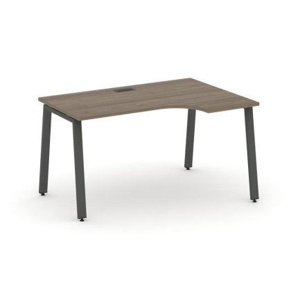 Style Project Стол рабочий эргоном. SN-6A.SPA-001(R) Вяз Благородный/Металл Антрацит 1380*600/980*75
