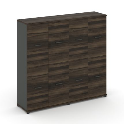 Concept Шкаф 2 широкие секции, 4 ниши CN.STS-422 A Дуб Мали/Антрацит/Металл Антрацит 1668*420*1554