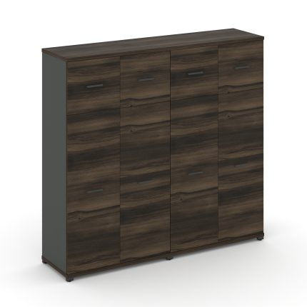 Concept Шкаф 2 широкие секции, 4 ниши CN.STS-424 A Дуб Мали/Антрацит/Металл Антрацит 1668*420*1554