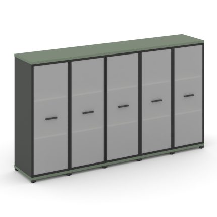 Concept Шкаф 5 узких секций, 3 ниши CN.STU-356 RMB A Кобо/Антрацит/Металл Антрацит/Сатин 2084*420*11