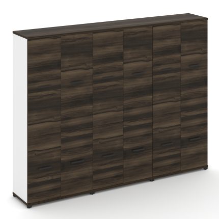 Concept Шкаф 3 широкие секции, 5 ниш CN.STS-532 B Дуб Мали/Белый Бриллиант/Металл Черный 2500*420*19