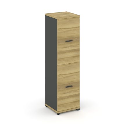 Concept Шкаф 1 узкая секция, 4 ниши CN.STU-412 A Дуб Винченцо/Антрацит/Металл Антрацит 420*420*1554