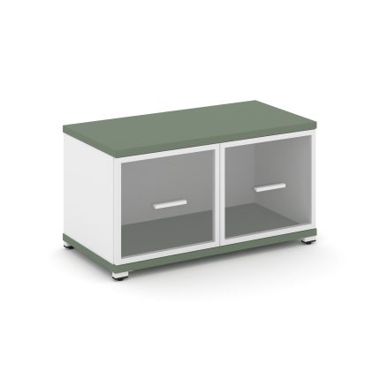 Concept Шкаф 1 широкая секция, 1 ниша CN.STS-113 RPW W Кобо/Белый Бриллиант/Металл Белый/Прозрачный