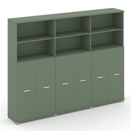 Concept Шкаф 3 широкие секции, 5 ниш CN.STS-534 W Кобо/Металл Белый 2500*420*1922