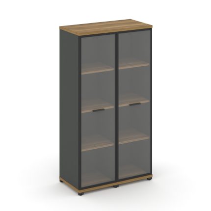 Concept Шкаф 2 узкие секции, 4 ниши CN.STU-426 RPB A Сандал Янтарный/Антрацит/Металл Антрацит/Прозра