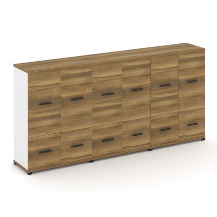 Concept Шкаф 3 широкие секции, 3 ниши CN.STS-332 B Сандал Янтарный/Белый Бриллиант/Металл Черный 250