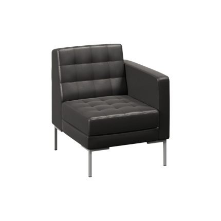 Forest Секция с подлокотником одноместная FR-SP-01 (L) Oregon 16/Металл Серый 690*800*840