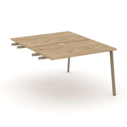 Estetica Двойной стол приставка к опор. тумбам ES.D.SPR-2-VP Тиквуд Светлый/Металл Латте 1180*1500*7