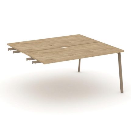 Estetica Двойной стол приставка к опор. тумбам ES.D.SPR-4-VP Тиквуд Светлый/Металл Латте 1580*1500*7