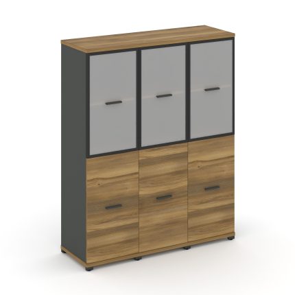 Concept Шкаф 3 узкие секции, 4 ниши CN.STU-432 RMB A Сандал Янтарный/Антрацит/Металл Антрацит/Сатин