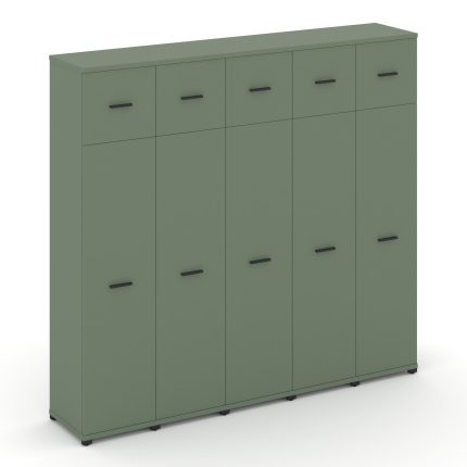 Concept Шкаф 5 узких секций, 5 ниш CN.STU-557 B Кобо/Металл Черный 2084*420*1922