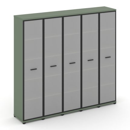 Concept Шкаф 5 узких секций, 5 ниш CN.STU-558 RMB B Кобо/Металл Черный/Сатин 2084*420*1922