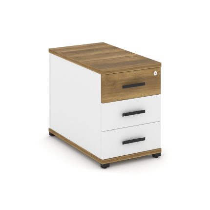 Concept Тумба опорная/приставная 3 ящ.  CN.TGO-001 B Сандал Янтарный/Белый Бриллиант/Металл Черный 4