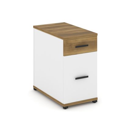 Concept Тумба опорная/приставная 1 ящ.+1 распаш. фасад CN.TGO-005 B Сандал Янтарный/Белый Бриллиант/