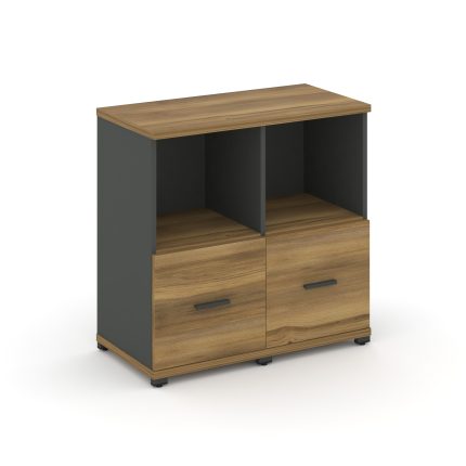 Concept Шкаф 2 узкие секции, 2 ниши CN.STU-221 A Сандал Янтарный/Антрацит/Металл Антрацит 836*420*81