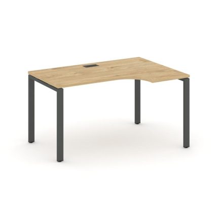 Style Project Стол рабочий эргоном. SN-6P.SPA-022(R) Тиквуд Светлый/Металл Антрацит 1580*800/980*750