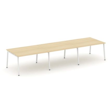 Style Project Стол переговорный SN-4A.SPRG-053.3 Акация Лорка/Металл Белый 4410*1180*750