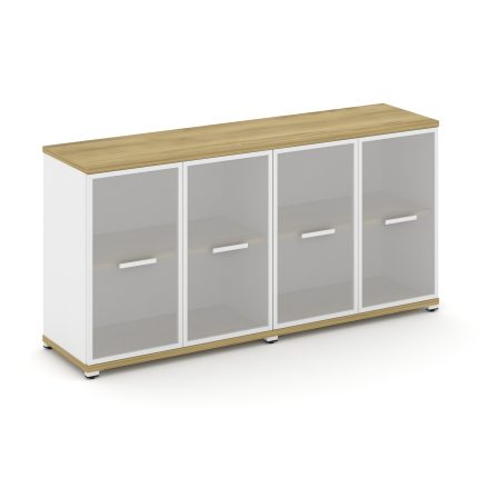 Concept Шкаф 2 широкие секции, 2 нишии CN.STS-223 RMW W Дуб Винченцо/Белый Бриллиант/Металл Белый/Са