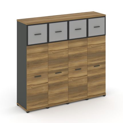 Concept Шкаф 4 узкие секции, 4 ниши CN.STU-444 RMB A Сандал Янтарный/Антрацит/Металл Антрацит/Сатин