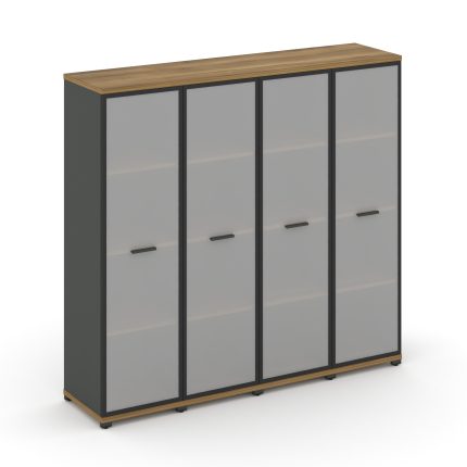 Concept Шкаф 4 узкие секции, 4 ниши CN.STU-446 RMB A Сандал Янтарный/Антрацит/Металл Антрацит/Сатин