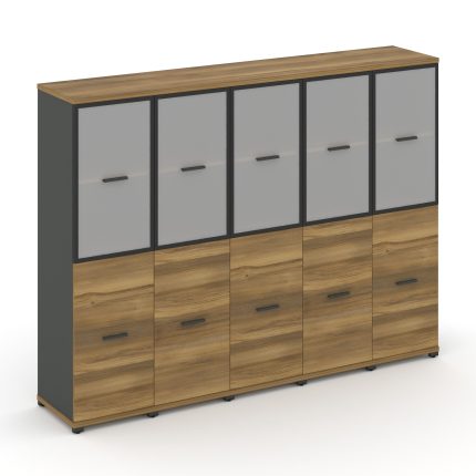 Concept Шкаф 5 узких секций, 4 ниши CN.STU-452 RMB A Сандал Янтарный/Антрацит/Металл Антрацит/Сатин