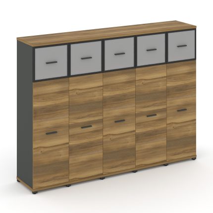 Concept Шкаф 5 узких секций, 4 ниши CN.STU-454 RMB A Сандал Янтарный/Антрацит/Металл Антрацит/Сатин