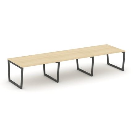 Style Project Стол переговорный SN-5T2.SPRG-053.3 Акация Лорка/Металл Антрацит 4140*1180*750