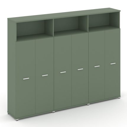 Concept Шкаф 3 широкие секции, 5 ниш CN.STS-536 W Кобо/Металл Белый 2500*420*1922