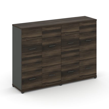 Concept Шкаф 2 широкие секции, 3 ниши CN.STS-322 A Дуб Мали/Антрацит/Металл Антрацит 1668*420*1186