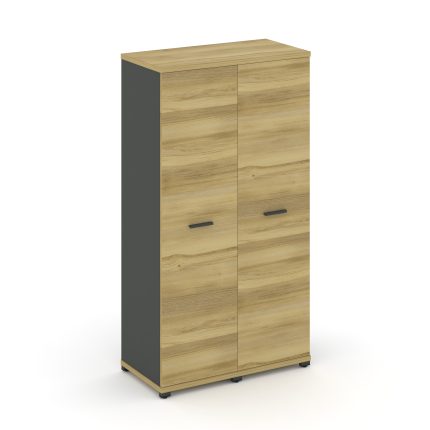 Concept Шкаф 2 узкие секции, 4 ниши CN.STU-426 A Дуб Винченцо/Антрацит/Металл Антрацит 836*420*1554