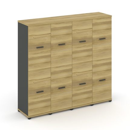 Concept Шкаф 4 узкие секции, 4 ниши CN.STU-442 A Дуб Винченцо/Антрацит/Металл Антрацит 1668*420*1554