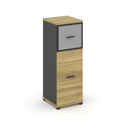 Concept Шкаф 1 узкая секция, 3 ниши CN.STU-314 RMB A Дуб Винченцо/Антрацит/Металл Антрацит/Сатин 420