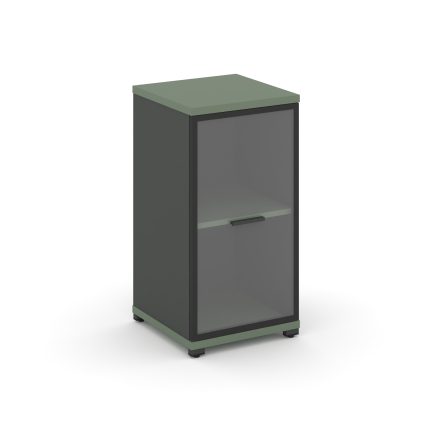 Concept Шкаф 1 узкая секция, 2 ниши CN.STU-213 RPB A Кобо/Антрацит/Металл Антрацит/Прозрачный 420*42