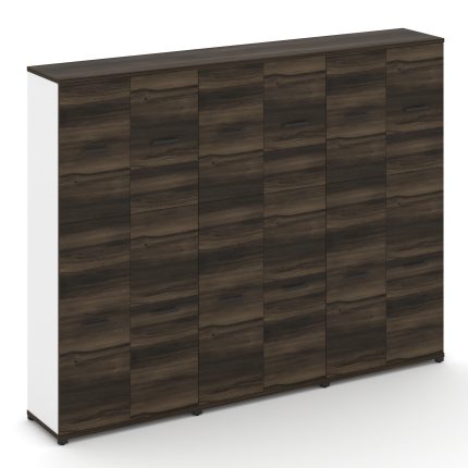 Concept Шкаф 3 широкие секции, 5 ниш CN.STS-535 B Дуб Мали/Белый Бриллиант/Металл Черный 2500*420*19