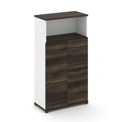 Concept Шкаф 1 широкая секция, 4 ниши CN.STS-413 B Дуб Мали/Белый Бриллиант/Металл Черный 836*420*15