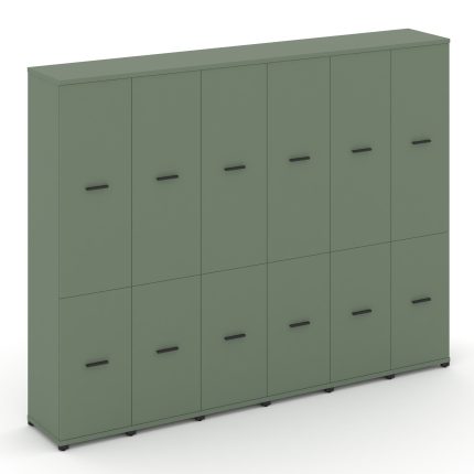 Concept Шкаф 6 узких секций, 5 ниш CN.STU-562 B Кобо/Металл Черный 2500*420*1922