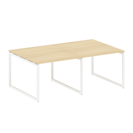 Metal System Quattro Перег. стол (2 столешницы) на О-образном м/к 40БО.ПРГ-2.1 Акация Лорка/Металл Б