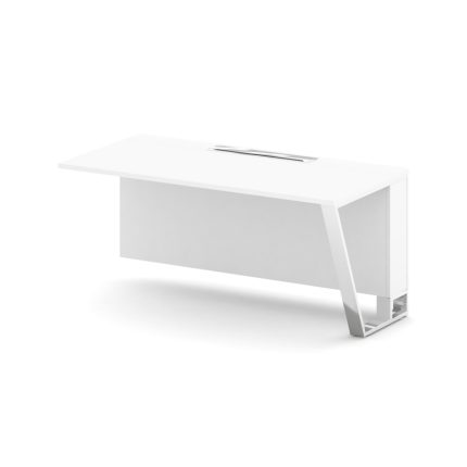 Steel Meet Завершающий модуль MFK-PR.B.SPZO-16(R) Белый/МДФ Ультраматт Белый Бриллиант/Нержавеющая с