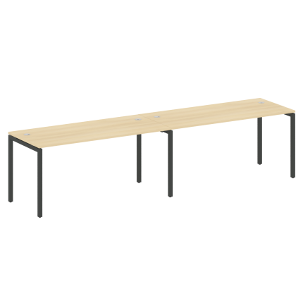 Metal System Quattro Рабочая станция на 2 места на П-образном м/к 40БП.СМ-2.4 Акация Лорка/Металл Ан