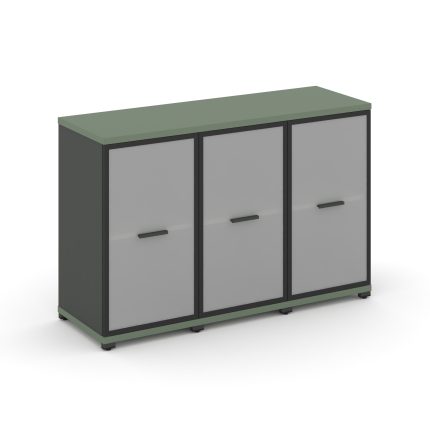 Concept Шкаф 3 узкие секции, 2 ниши CN.STU-233 RMB A Кобо/Антрацит/Металл Антрацит/Сатин 1252*420*81