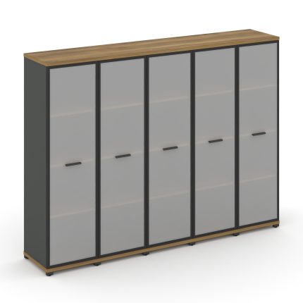 Concept Шкаф 5 узких секций, 4 ниши CN.STU-456 RMB A Сандал Янтарный/Антрацит/Металл Антрацит/Сатин