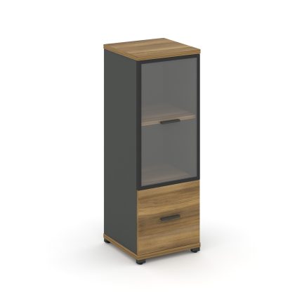 Concept Шкаф 1 узкая секция, 3 ниши CN.STU-312 RPB A Сандал Янтарный/Антрацит/Металл Антрацит/Прозра