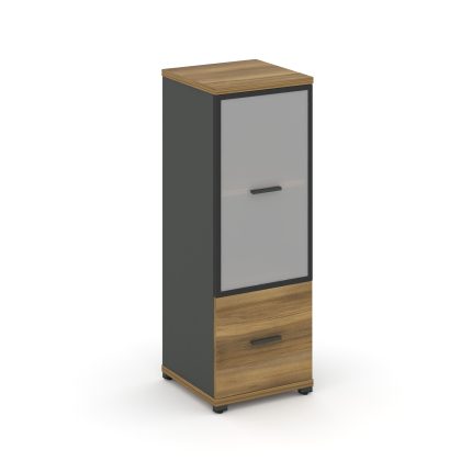 Concept Шкаф 1 узкая секция, 3 ниши CN.STU-312 RMB A Сандал Янтарный/Антрацит/Металл Антрацит/Сатин