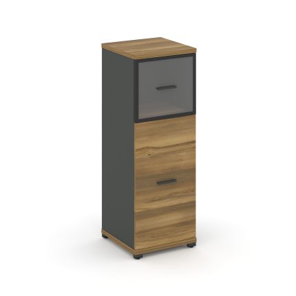 Concept Шкаф 1 узкая секция, 3 ниши CN.STU-314 RPB A Сандал Янтарный/Антрацит/Металл Антрацит/Прозра