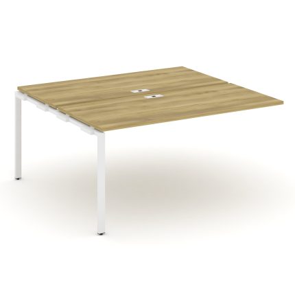 Concept Двойной наборный элемент рабочей станциии CN.DNRS-004 Дуб Винченцо/Металл Белый 1580*1480*75